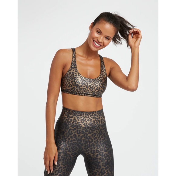 Spanx Leopard Shine Impact Bra